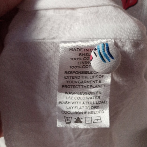 Hill House White Dress with Red Boat Pattern Size XL - Picture 8 of 9